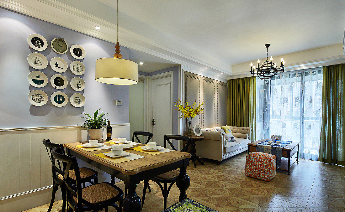 贵阳华润国际社区装修案例,小美式风格装修设计,金阳装修公司哪家好!