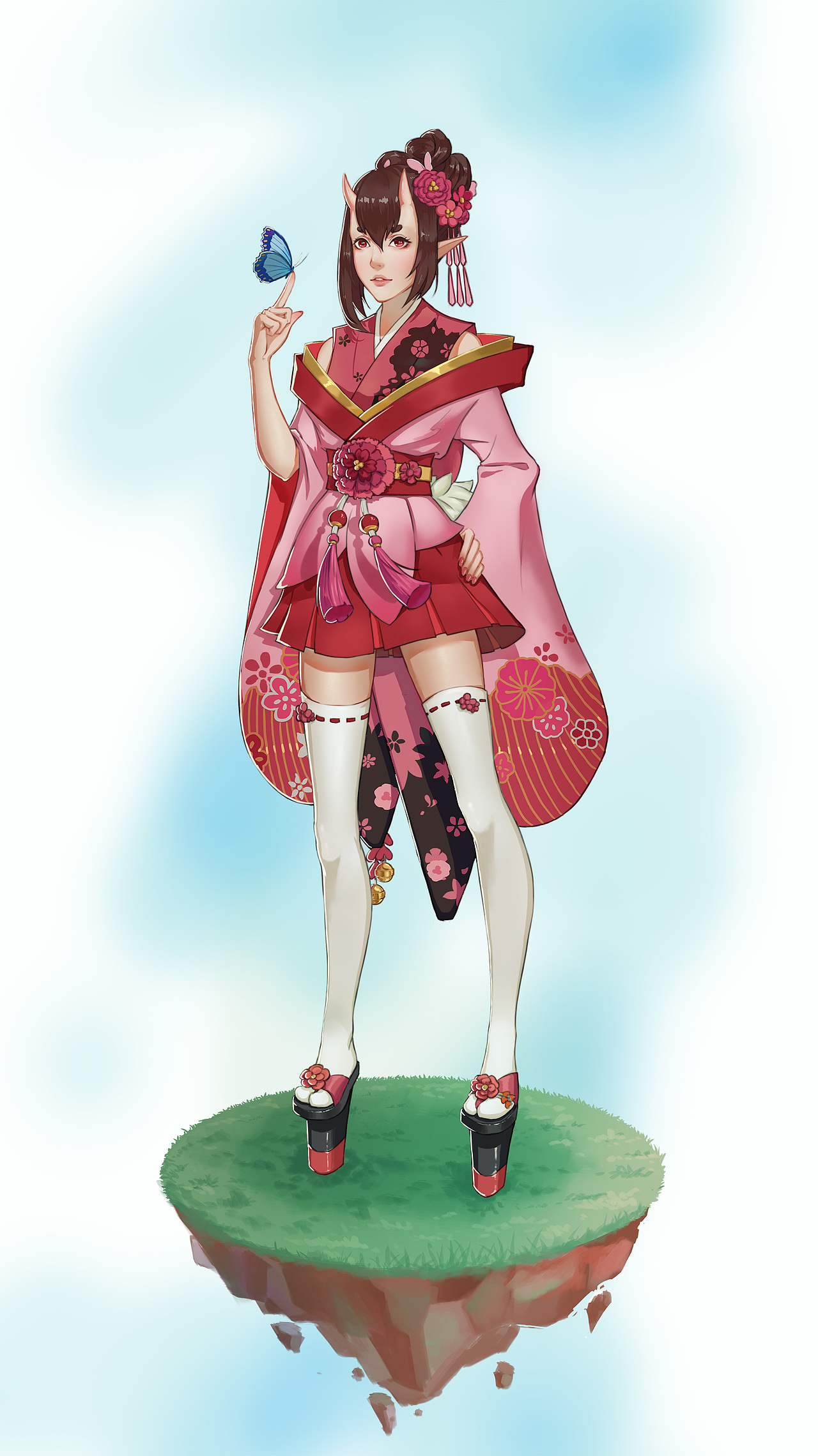 桃花妖落英缤纷