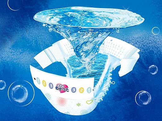 纸尿裤创意海报