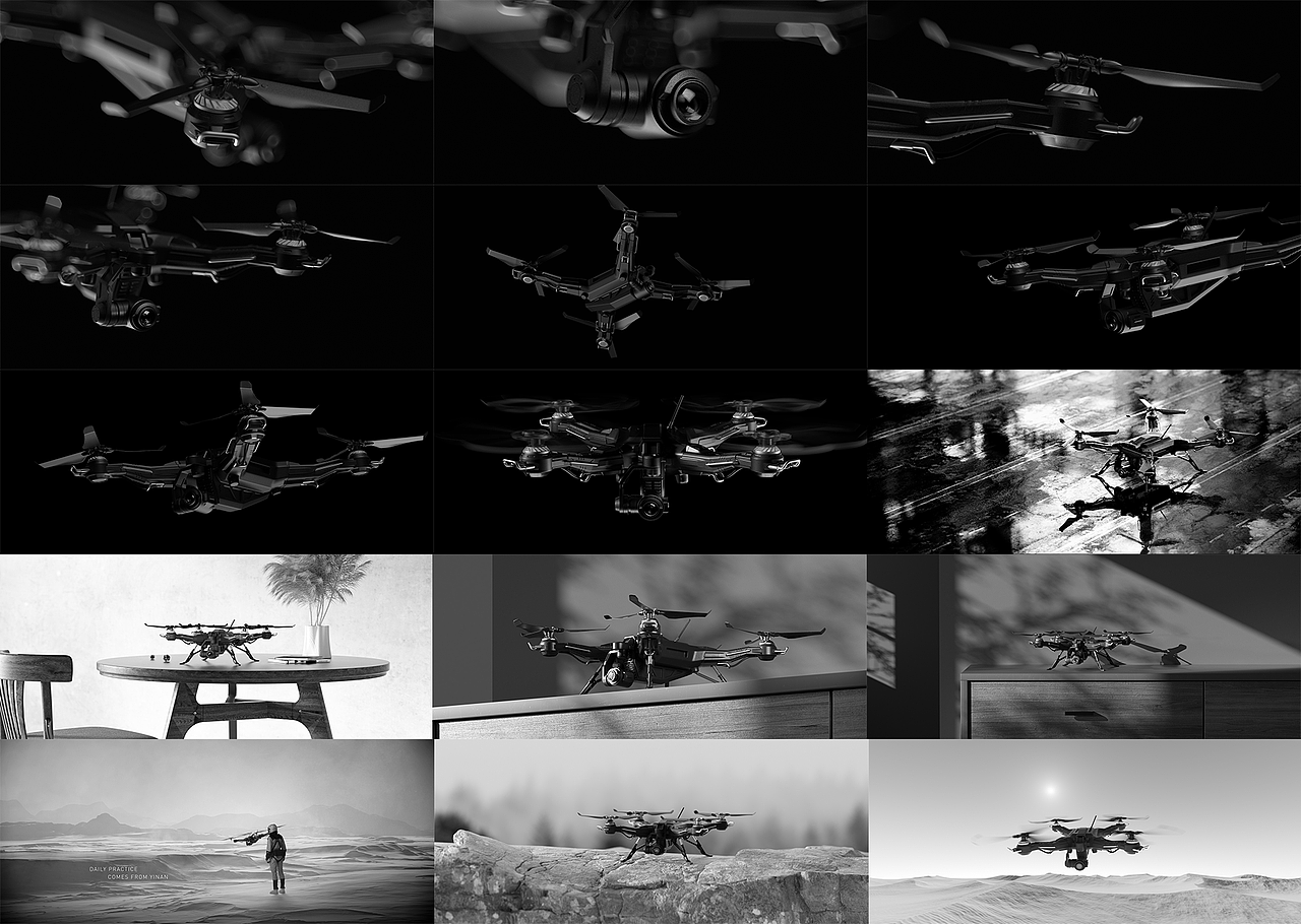 无人机产品渲染