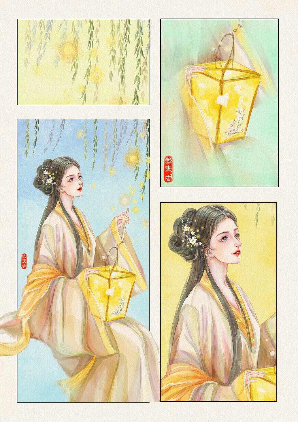原创古风分镜（图ZMzM1NzQwNTU2） - 商业插画 - 站酷设计师燕麦周原创素材 - 站酷ZCOOL