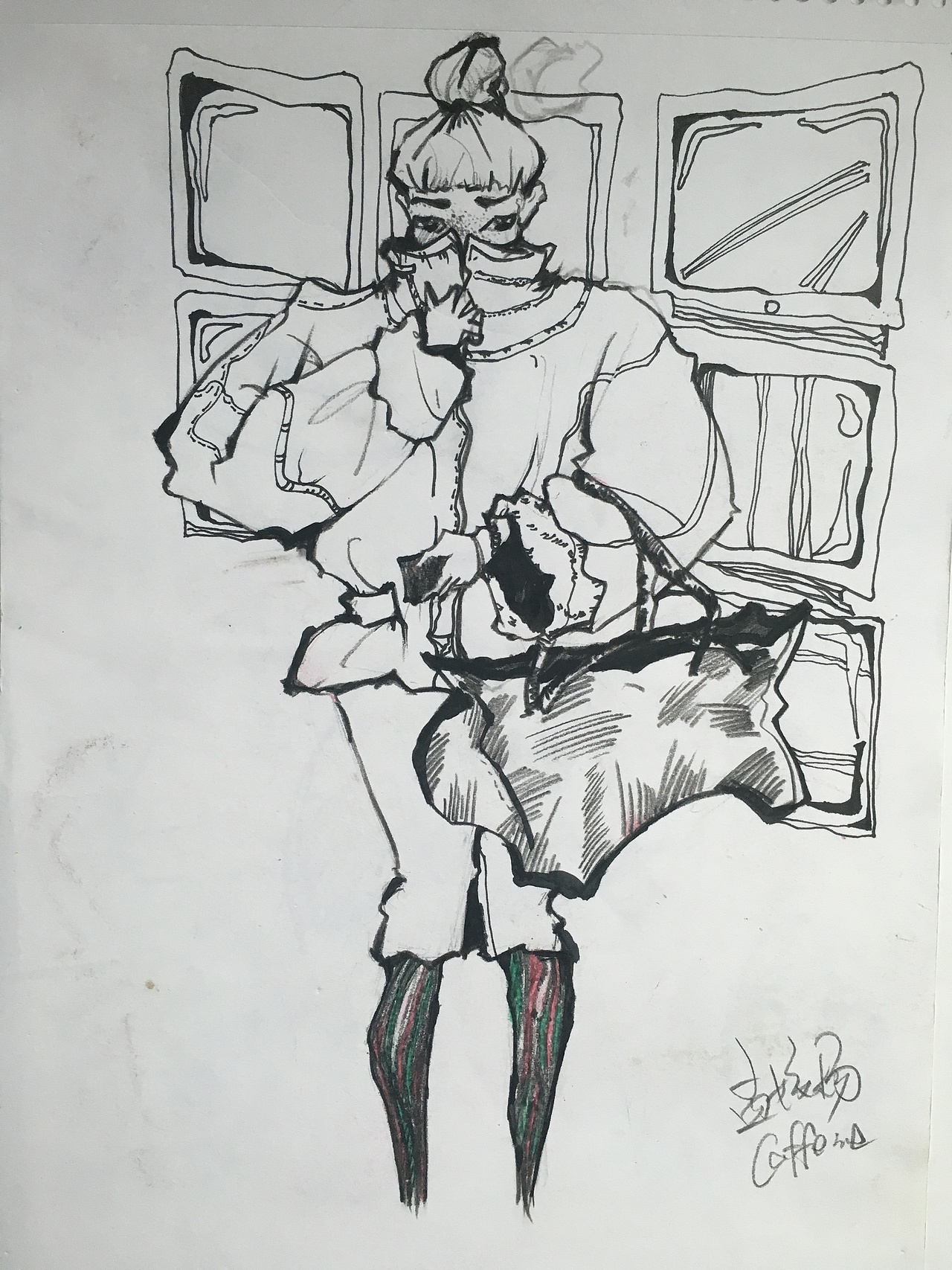 手绘作品 速写 插画（图ZNTE2MDQ2NjQ=） - 创作习作 - 站酷设计师CaffeineM原创素材 - 站酷ZCOOL