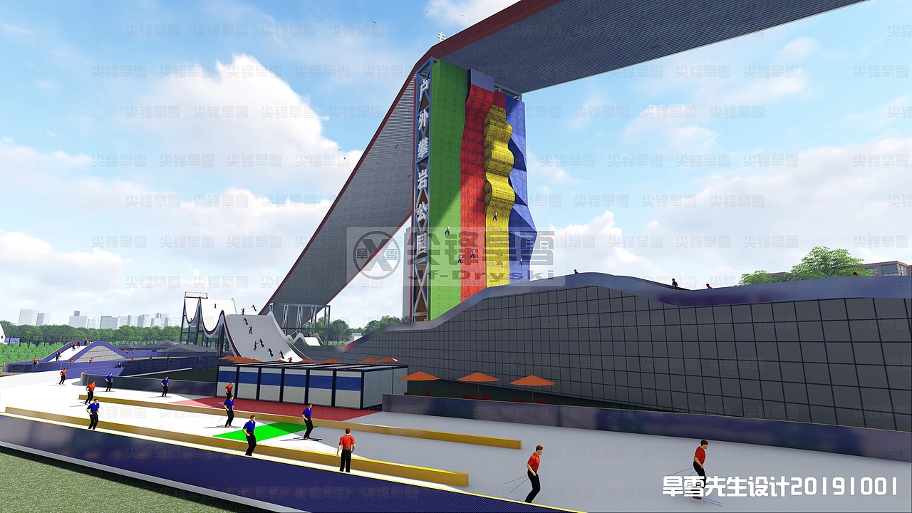 新作成都尖锋旱雪场扩展-旱雪先生金针菇旱雪dryski