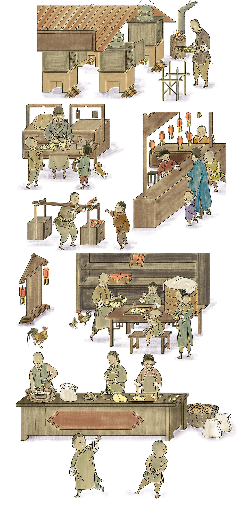市集小场景（图ZMjIzNzAwMjky） - 商业插画 - 站酷设计师dalimama原创素材 - 站酷ZCOOL