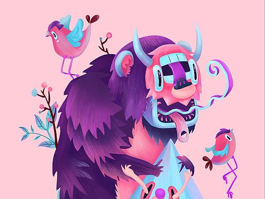 怪物插画（个人主页-ZMjgzNjU5NDA=） - 商业插画 - 站酷设计师昂昂ang原创素材 - 站酷ZCOOL