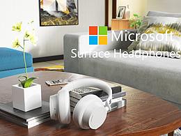 微軟Surface Headphones 2 建模渲染