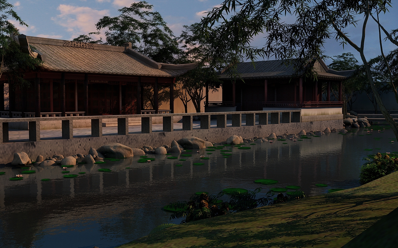 拙政园3dmaxs设计效果展示