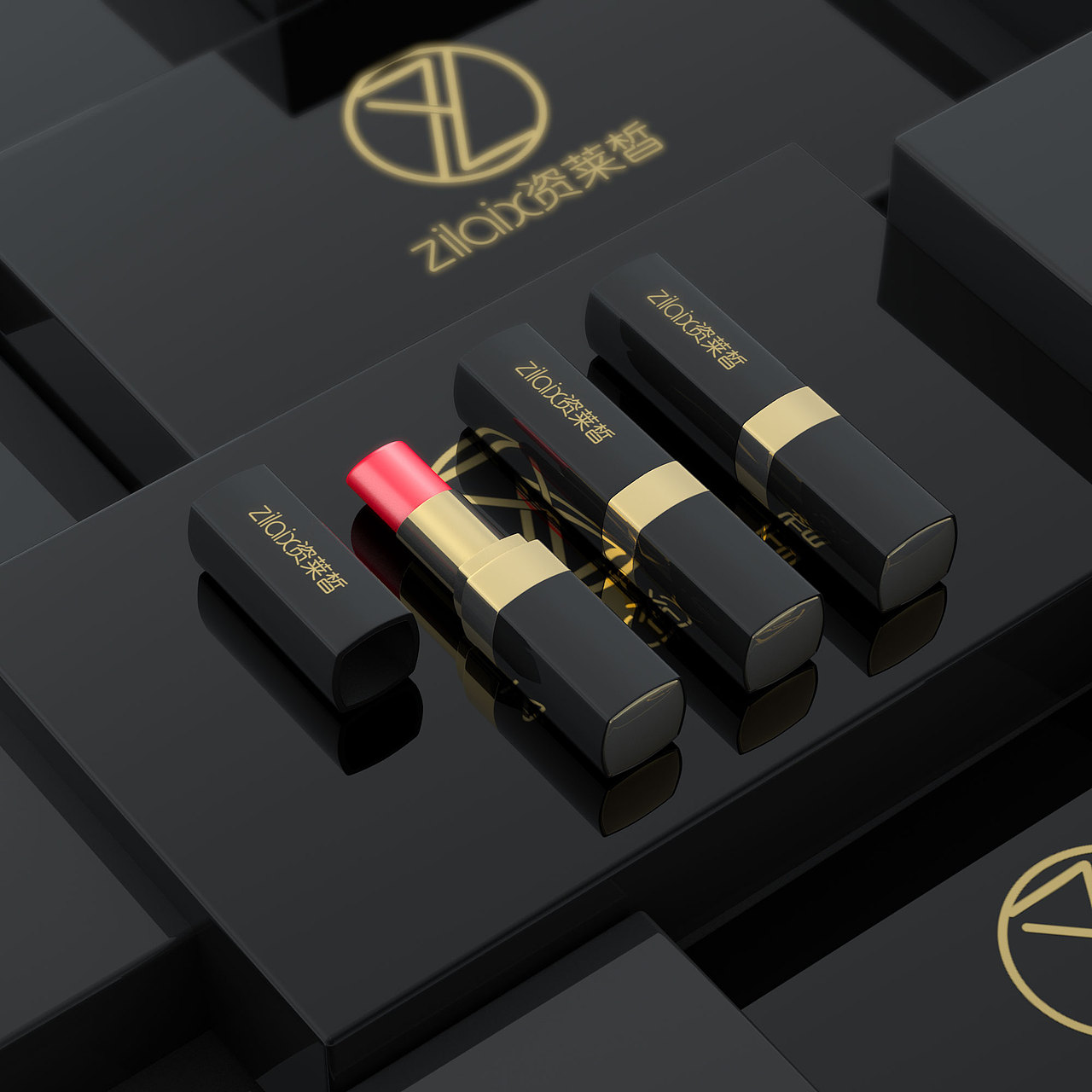 口红C4D建模渲染（图ZMjcwMzE4NzYw） - 产品 - 站酷设计师sj15900082210原创素材 - 站酷ZCOOL