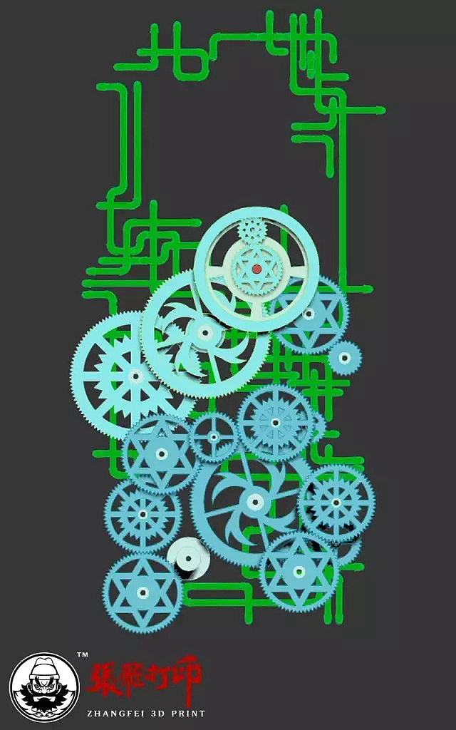 3D打印艺术风格装饰壁画之《蒸汽时代》