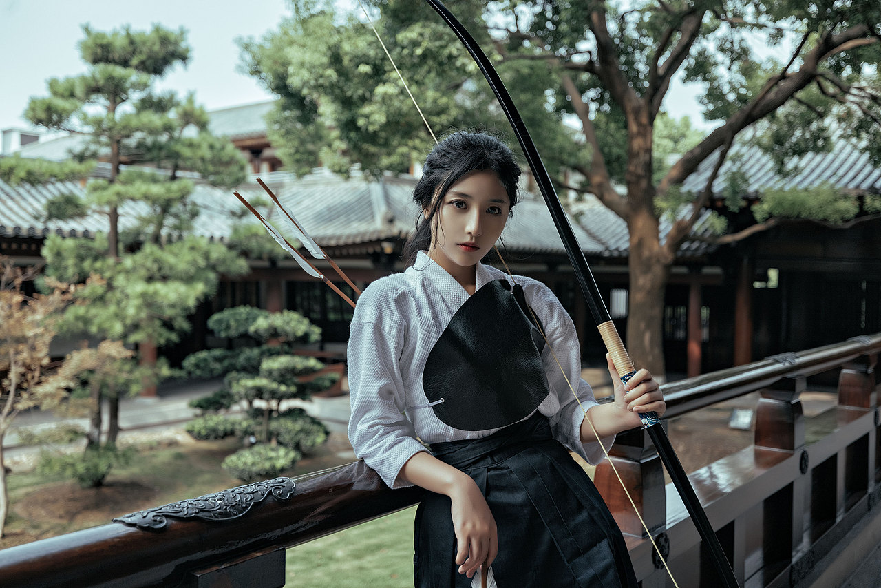 宝山寺拍弓道写真