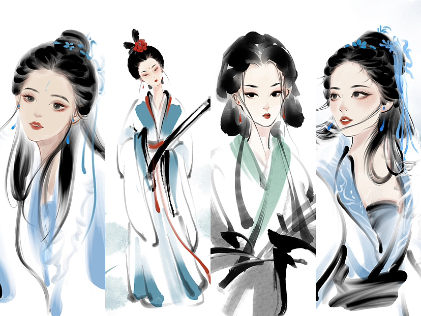 2023.2月古风水墨 小合集（二）（图ZMzMyNDQzNzY0） - 商业插画 - 站酷设计师懒人晨原创素材 - 站酷ZCOOL