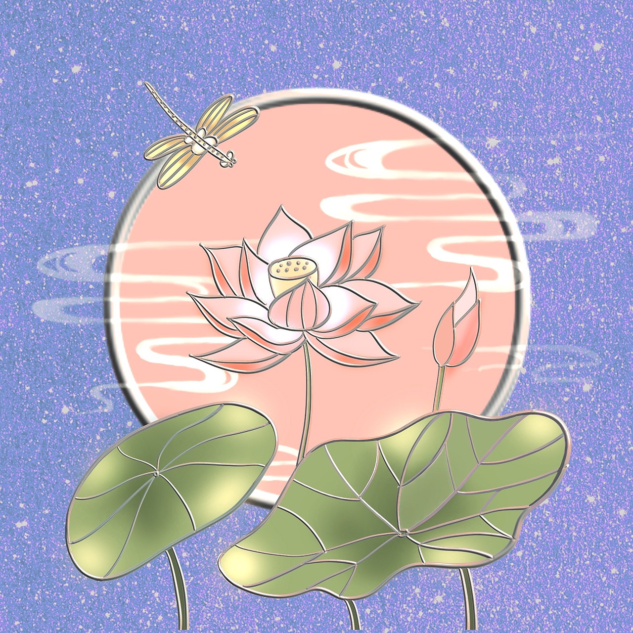 掐丝珐琅国风小画《愿》（图ZMjgxMzE1MzI4） - 创作习作 - 站酷设计师海若的画原创素材 - 站酷ZCOOL