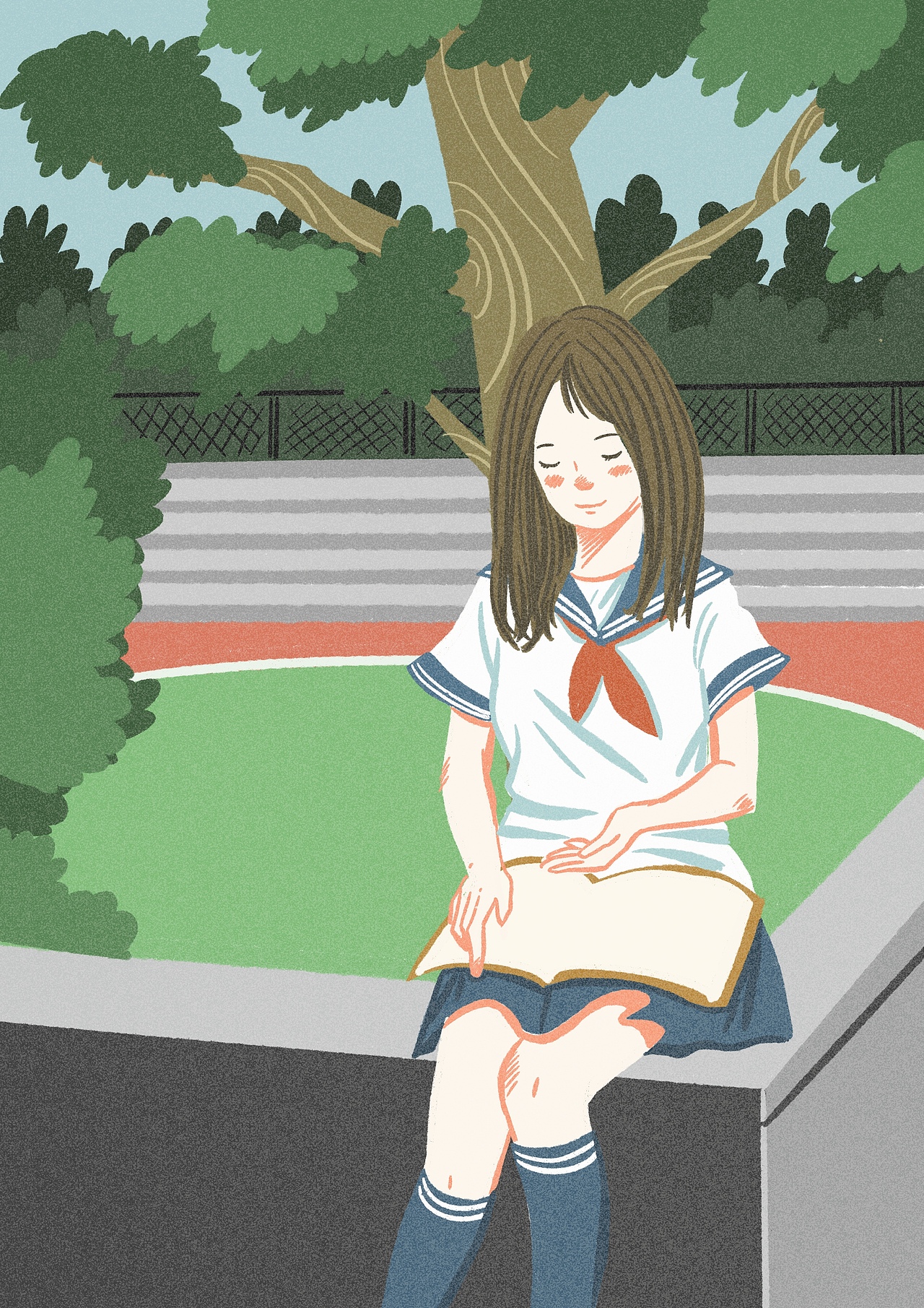 开学季,校园主题插画合集