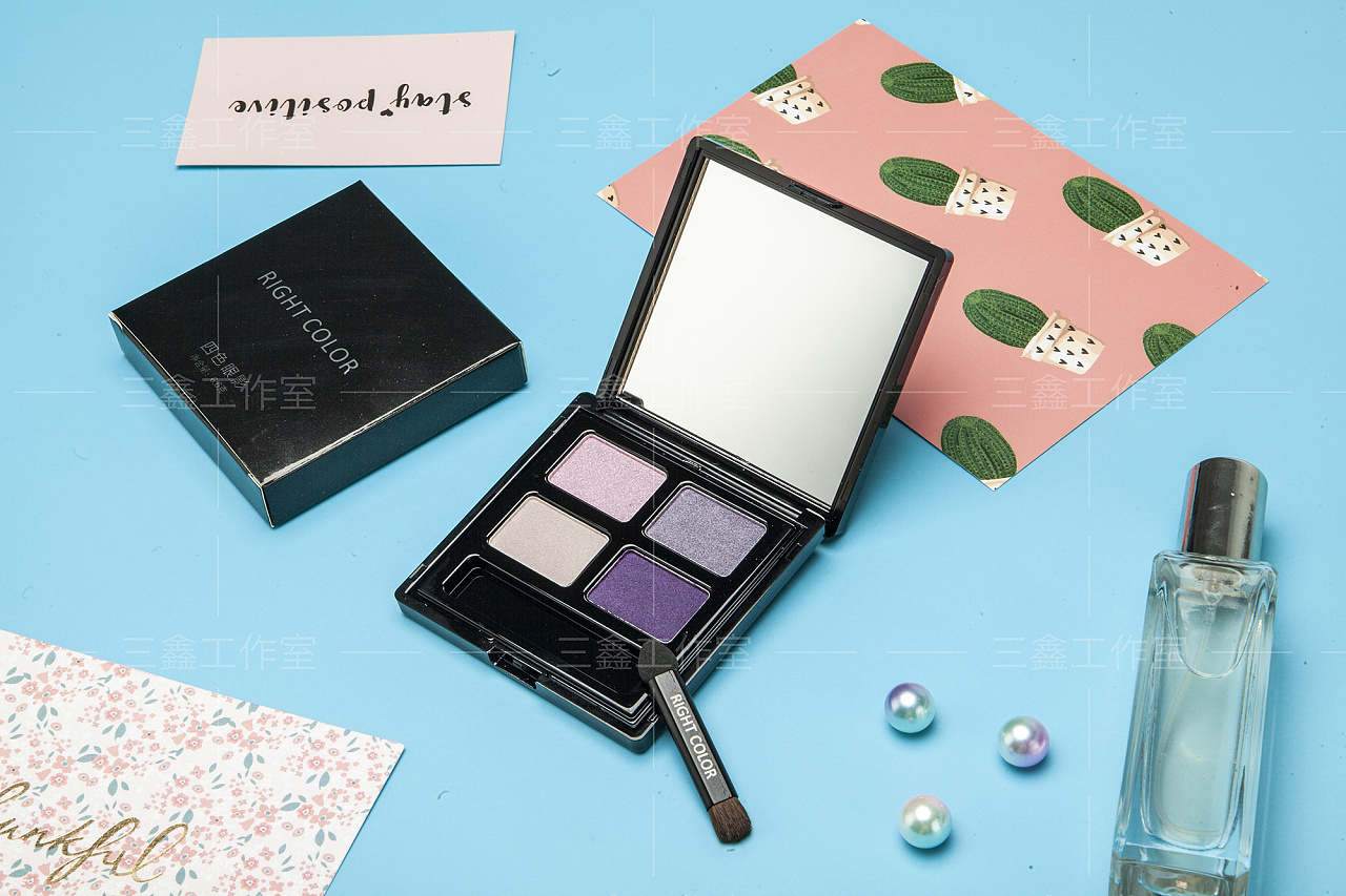 【化妆品摄影】眼影静物场景摆拍 淘宝产品拍照