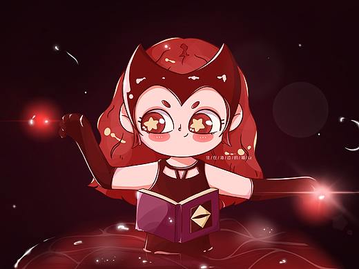 儿童插画 | 《旺达幻视》绯红女巫 猩红女巫