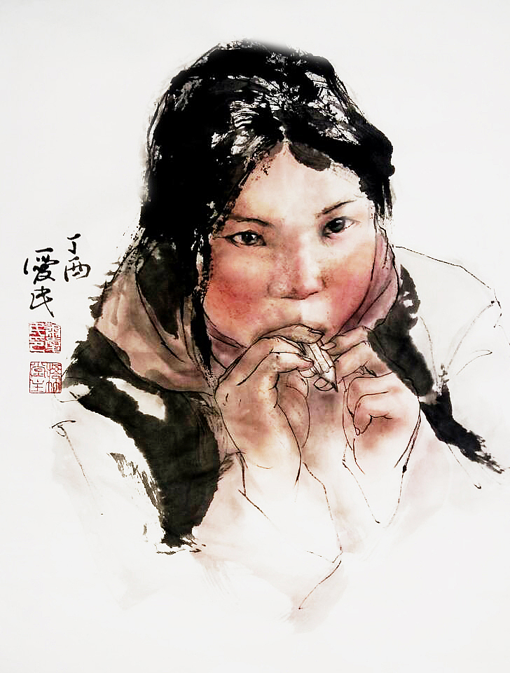 写意人物02_墨林人物画-站酷zcool