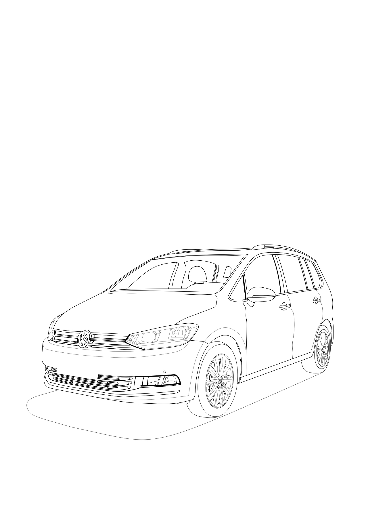手绘汽车