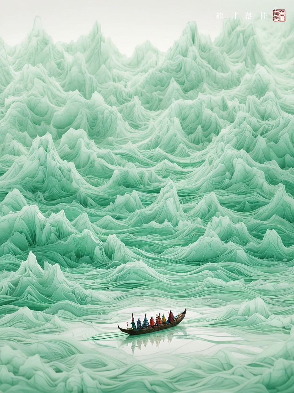 端午 | 为你踏浪而来（图ZMzcwNjA1NTI4） - AI作品 - 站酷设计师龙井落桂原创素材 - 站酷ZCOOL