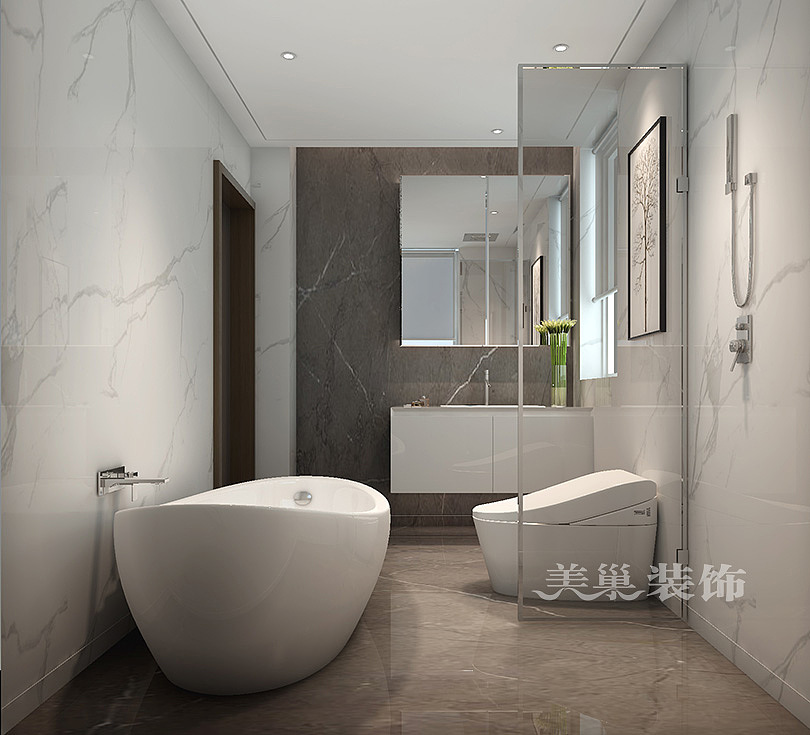 华尔中心160平方四室两厅新中式案例效果图（图ZMTIyODE2NzE2） - 家装设计 - 站酷设计师河南郑州美巢装饰原创素材 - 站酷ZCOOL