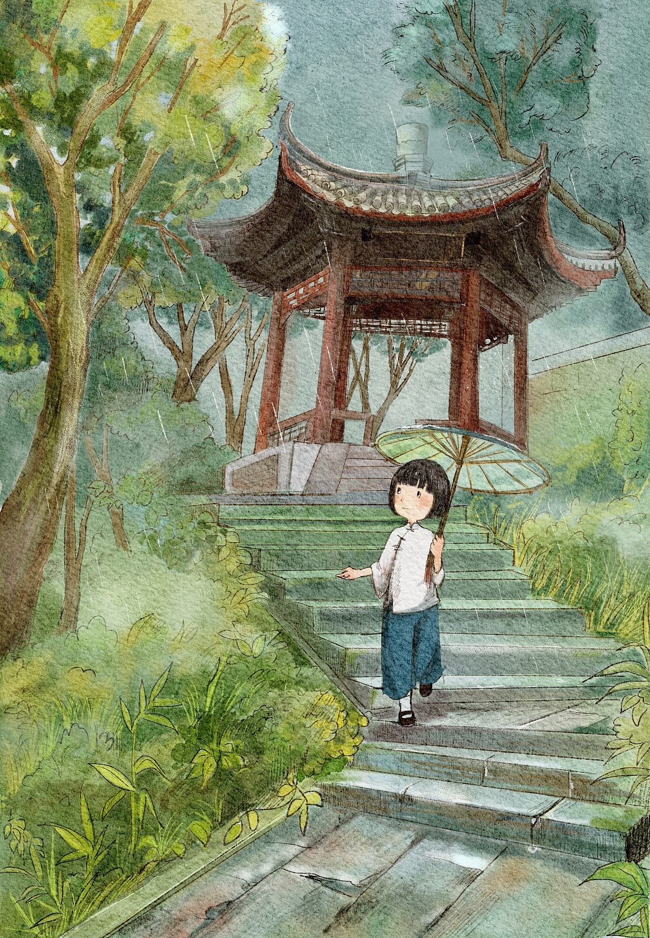 繁星春水|插画|绘本|cece茜_原创作品-站酷zcool