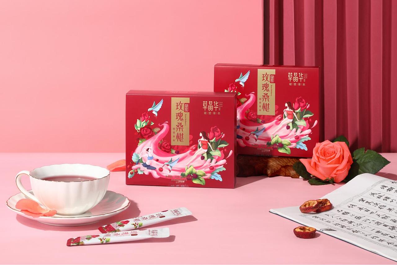 草晶华玫瑰桑椹破壁草本,值得拥有