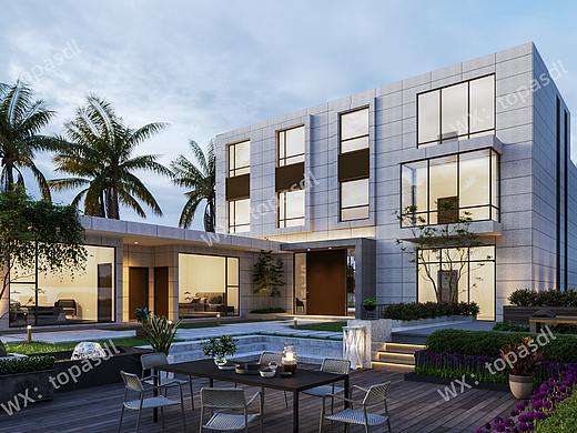 现代别墅外观效果图