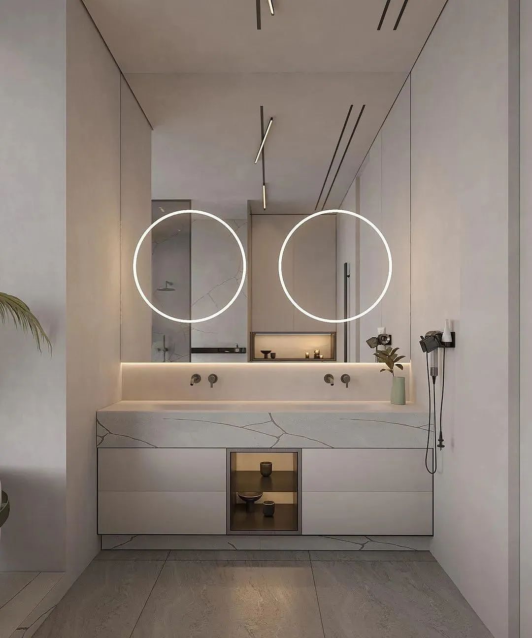 家装案例赏析——230㎡奶油色公寓现代优雅与温柔细腻