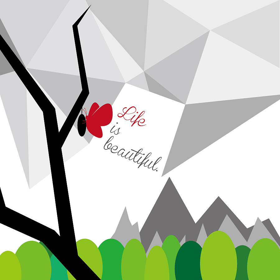LIFE IS BEAUTIFUL（图ZMjgyNDI4NjQ=） - 创作习作 - 站酷设计师大鸡腿啊原创素材 - 站酷ZCOOL