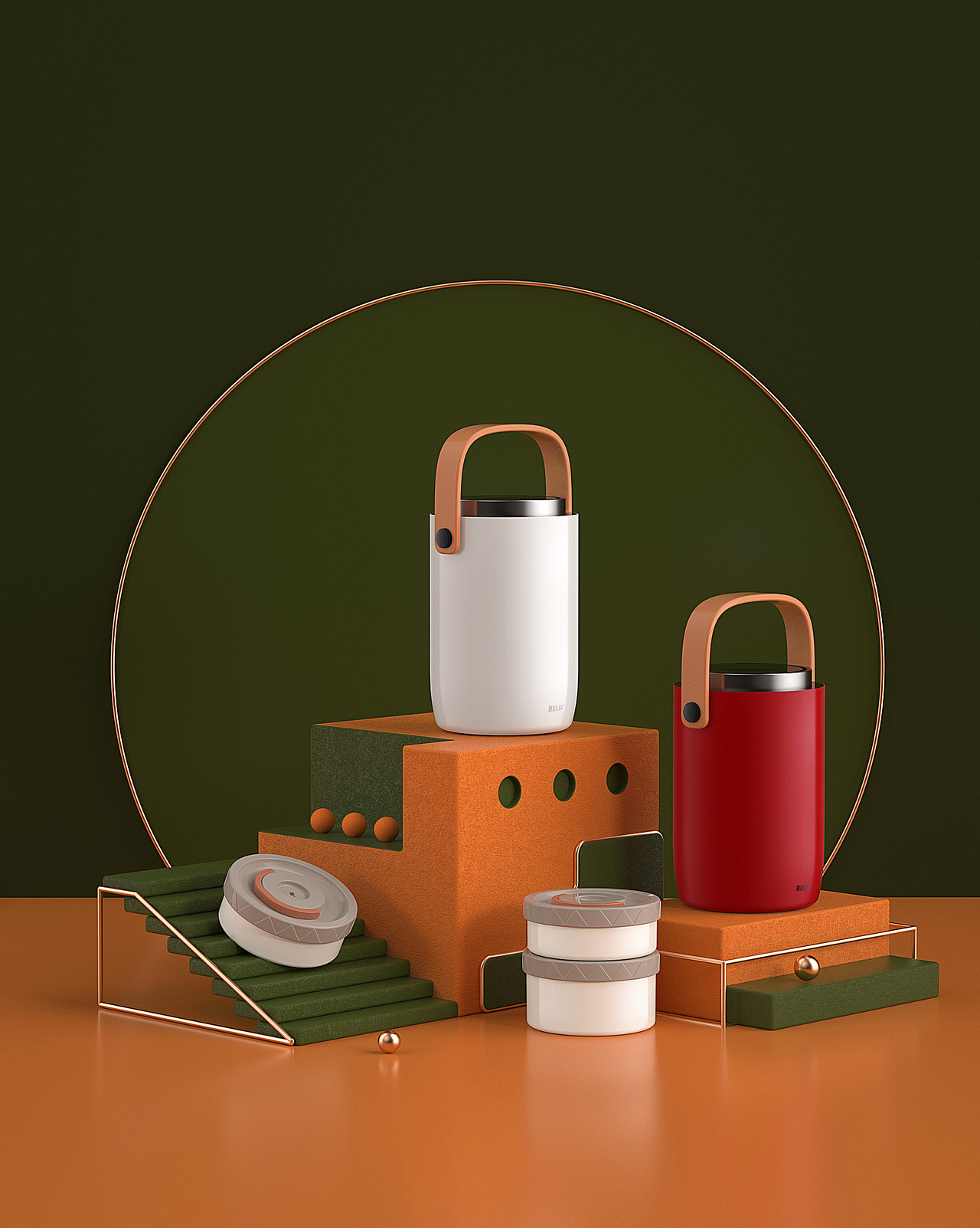 c4d杯子小场景搭建