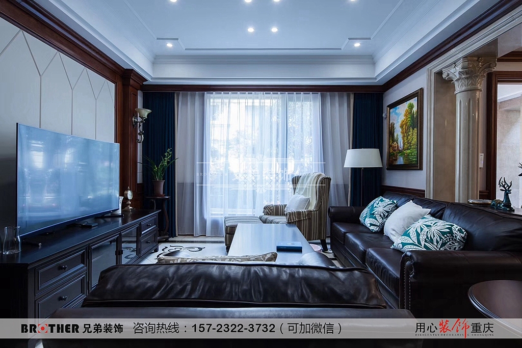 复地花屿城装修|渝北叠拼别墅装修设计案例|兄弟装饰