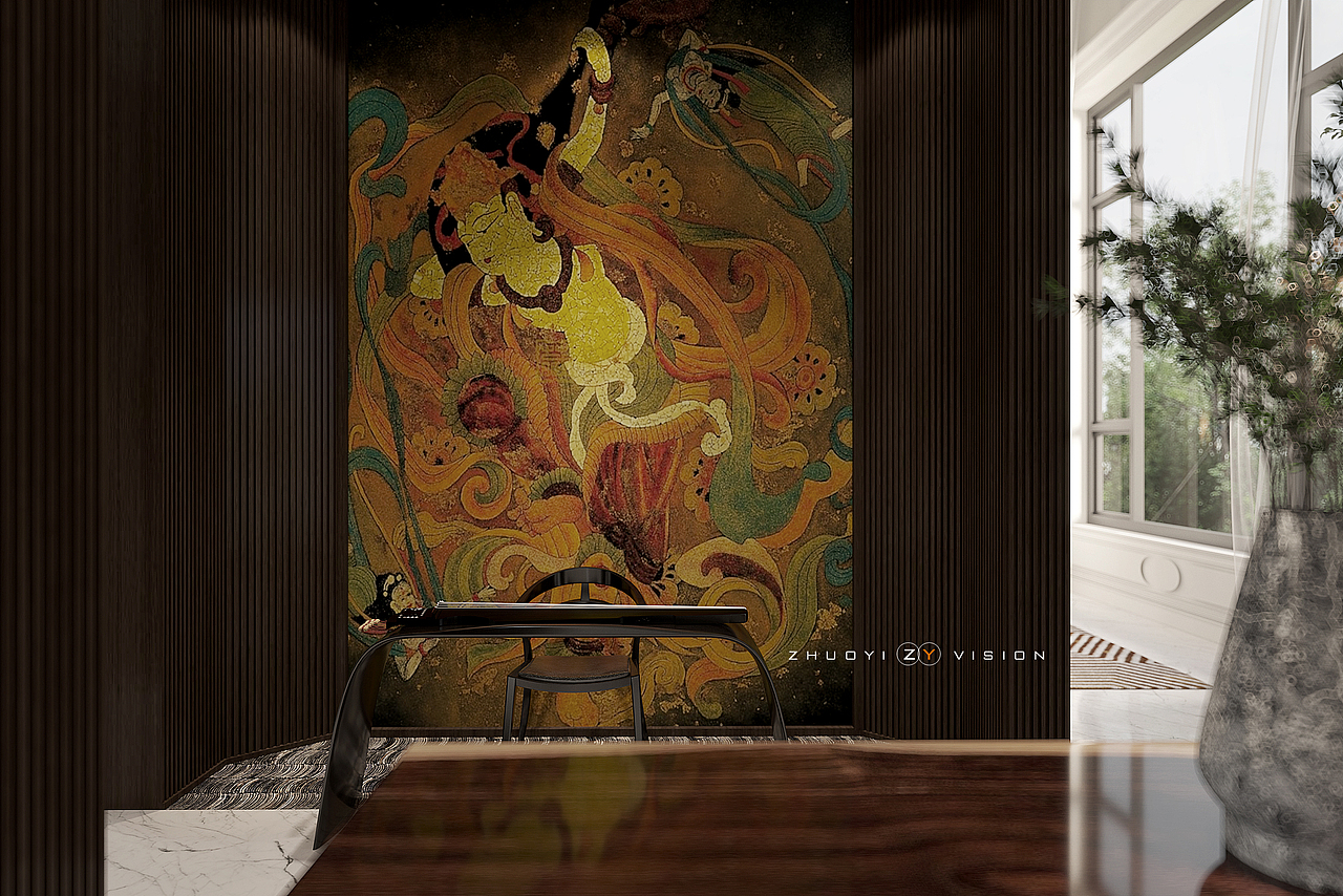 欧式诧寂混搭表现 cr6.0（图ZMjgwMTAyMzg4） - 家装设计 - 站酷设计师硺艺数字表现原创素材 - 站酷ZCOOL