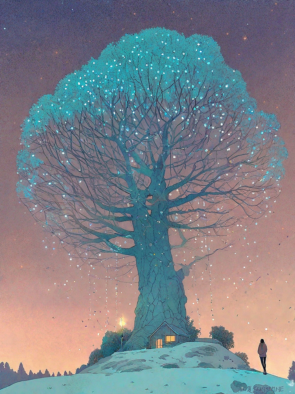 绘本故事｜清夜无尘，华枝流光（图ZMzgwMDU0MTMy） - 绘本 - 站酷设计师山夏SUNSHINE原创素材 - 站酷ZCOOL