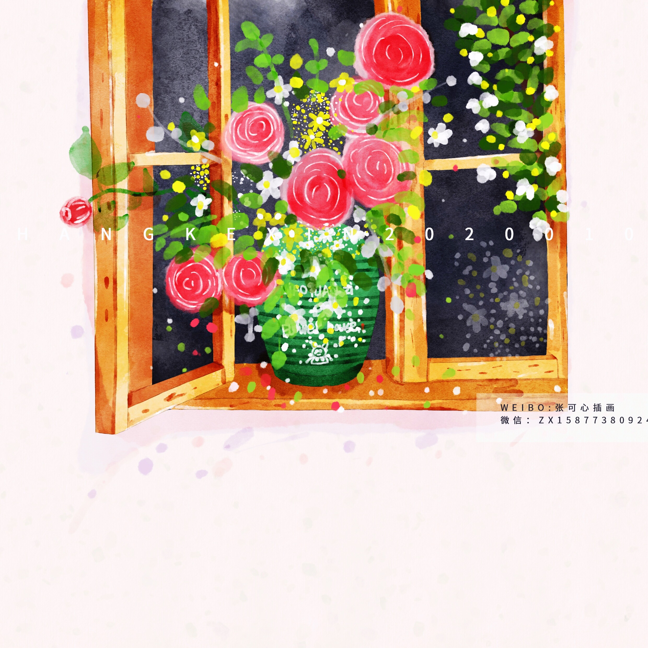 愿你的心灵像开满鲜花的窗户一样 ，美丽绚烂|插画|其他插画|张可心插画 - 原创作品 - 站酷 (ZCOOL)