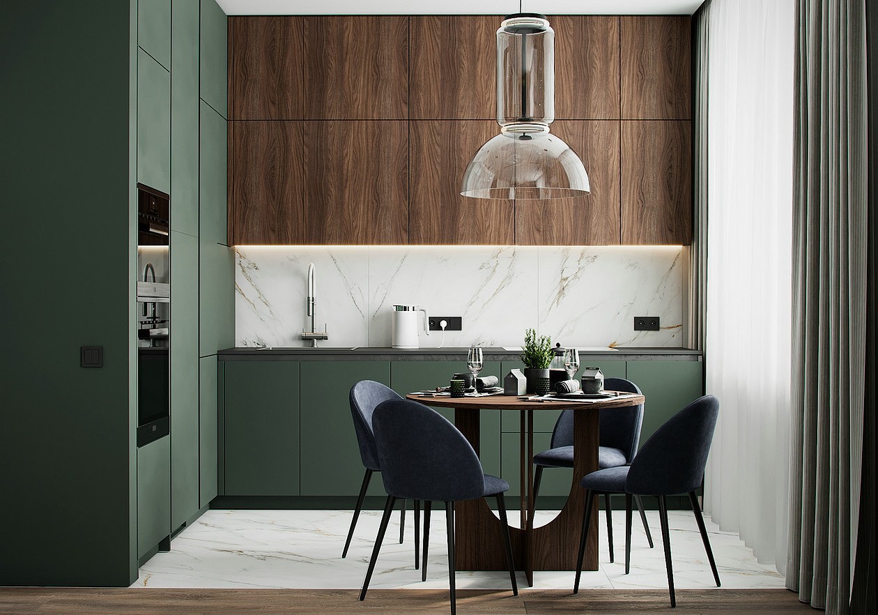 绿色系公寓设计,轻触舒适浪漫的居住空间