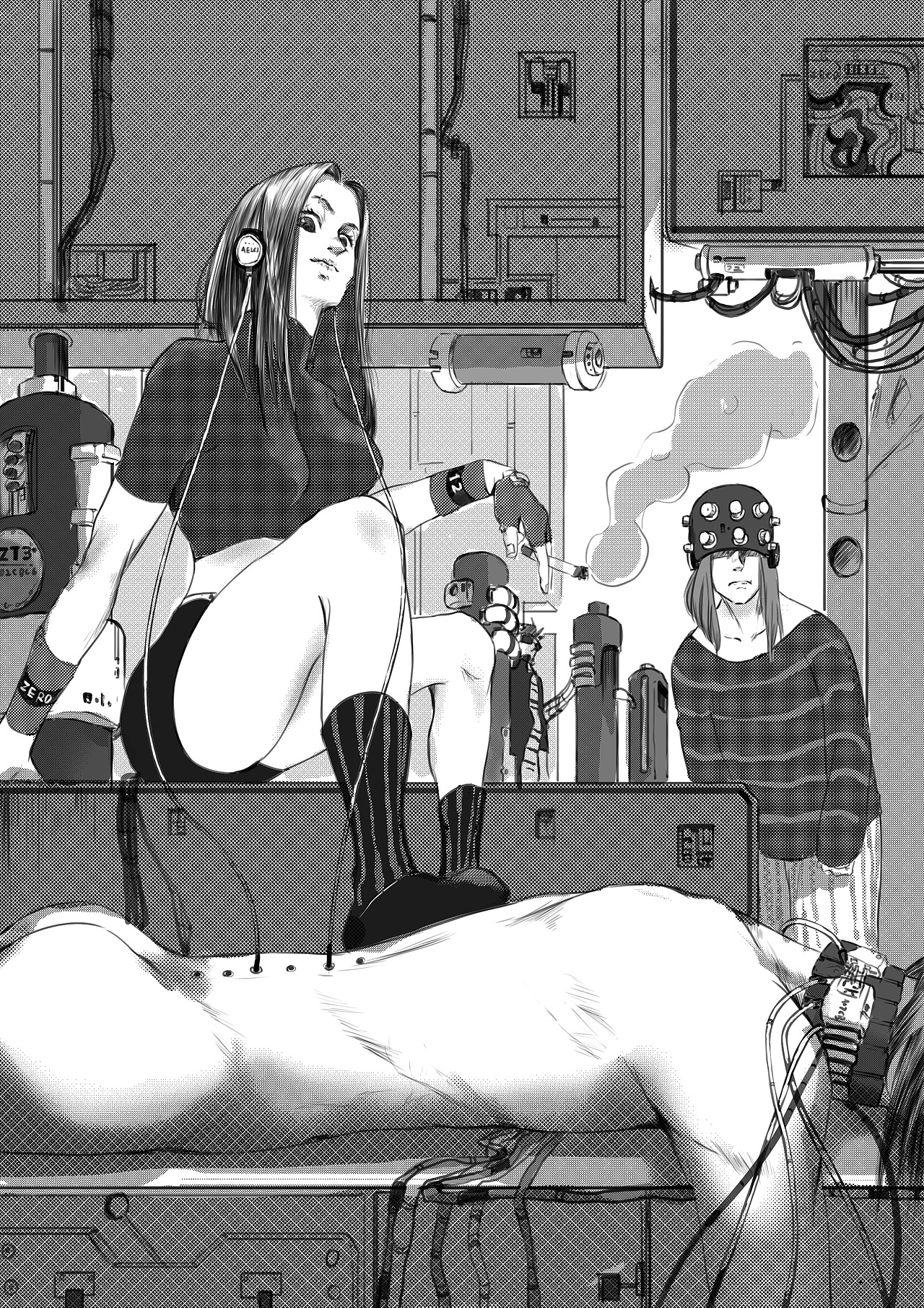 摸鱼一张赛博朋克和一张漫画练习（图ZMTQ3NTY4OTcy） - 单幅漫画 - 站酷设计师树懒的漫画原创素材 - 站酷ZCOOL