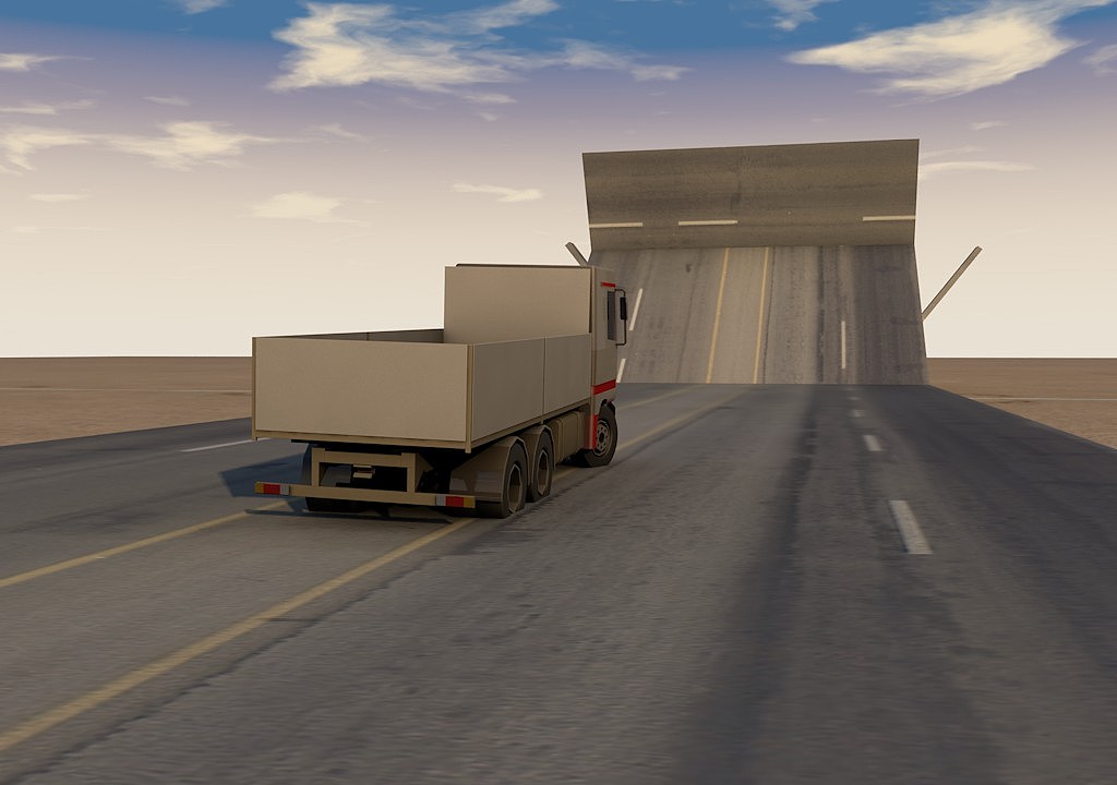 卡车公路飙车动画（图ZNzU3NTg0ODQ=） - 场景 - 站酷设计师fx歼击机原创素材 - 站酷ZCOOL