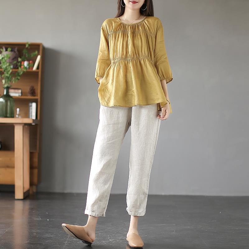 淘宝棉麻女模特摄影