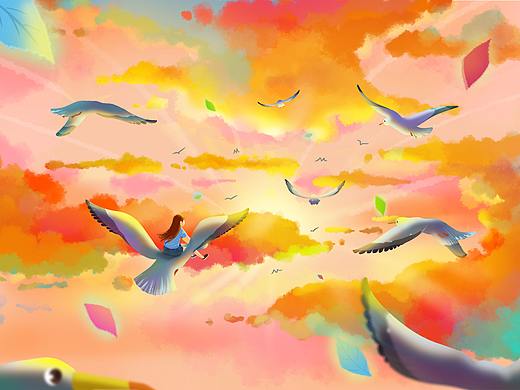 fly....（個(gè)人主頁(yè)-ZNTMxODY4MDQ=） - 藝術(shù)插畫(huà) - 站酷設(shè)計(jì)師無(wú)敵大嗝原創(chuàng)素材 - 站酷ZCOOL