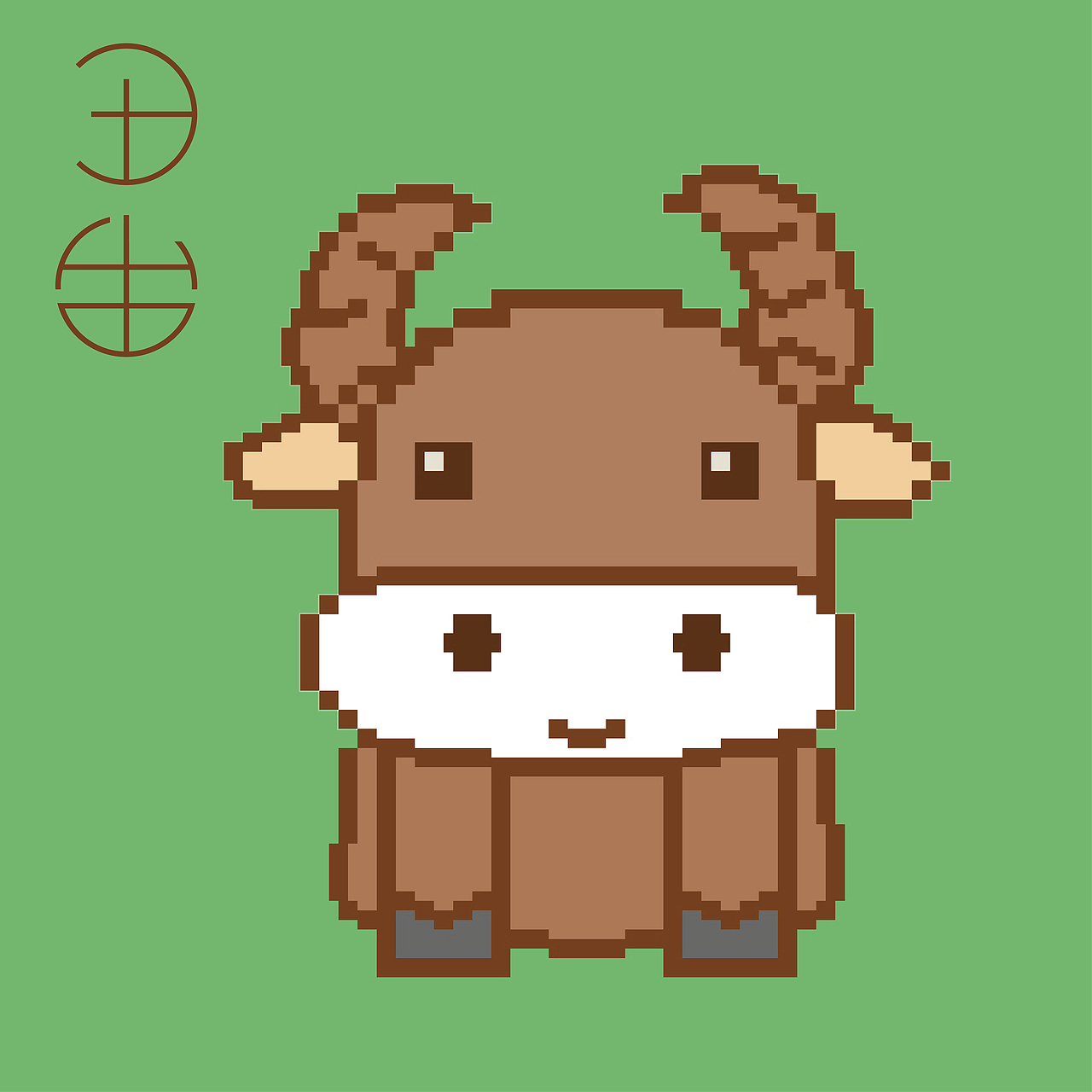 十二生肖像素画_方格之中-站酷zcool