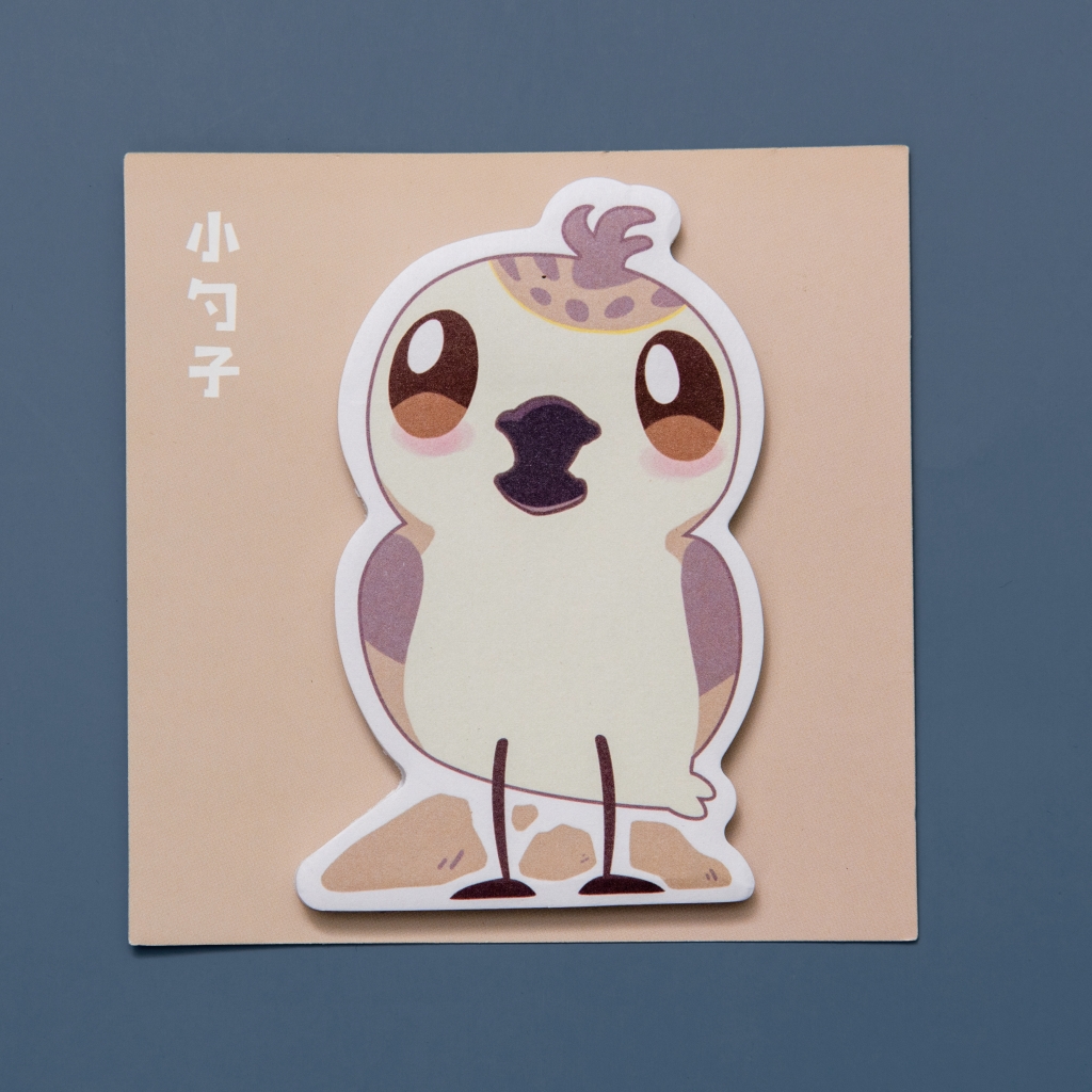 苏橙文创条子泥勺嘴鹬便签纸