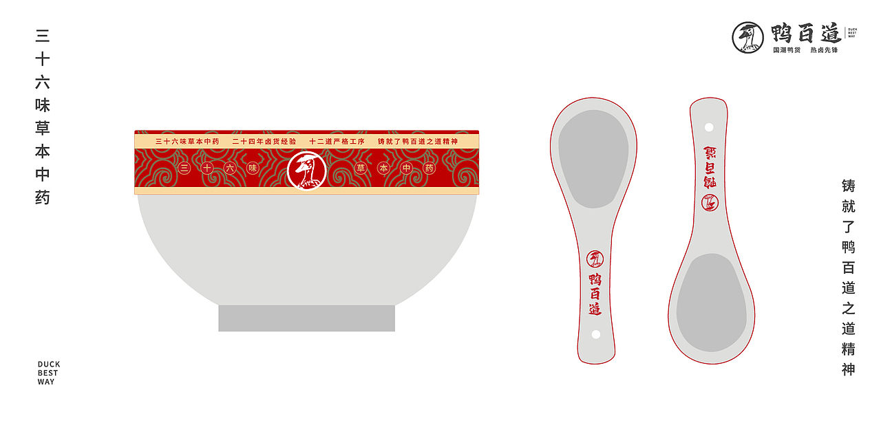 鸭百道&品牌设计  国潮鸭货·热卤先锋