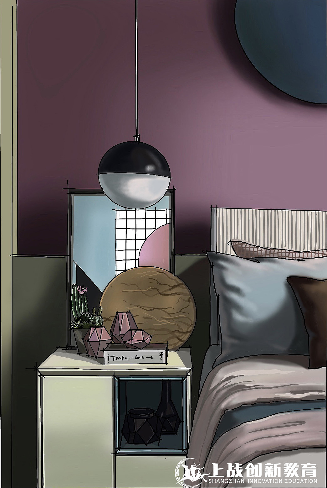 【上戰(zhàn)手繪作品分享】田蘋老師ipad室內(nèi)家具局部圖（二（圖ZMTk3Nzc0NzIw） - 家裝設(shè)計 - 站酷設(shè)計師上戰(zhàn)創(chuàng)意手繪原創(chuàng)素材 - 站酷ZCOOL