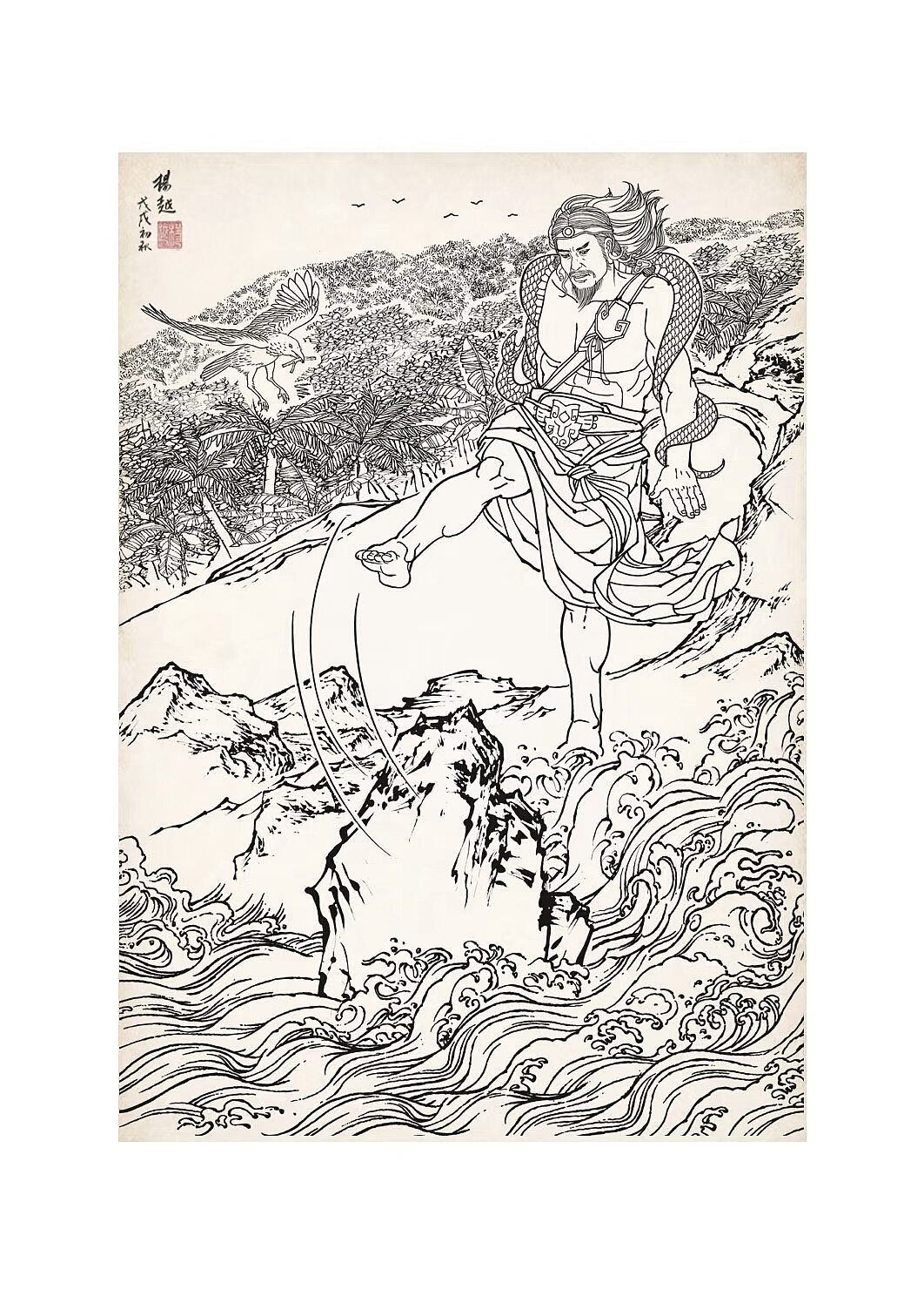 连环画、插画、线描、国画黄帝与蚩尤（图ZMTc5Nzc0MDYw） - 商业插画 - 站酷设计师杨越绘画原创素材 - 站酷ZCOOL