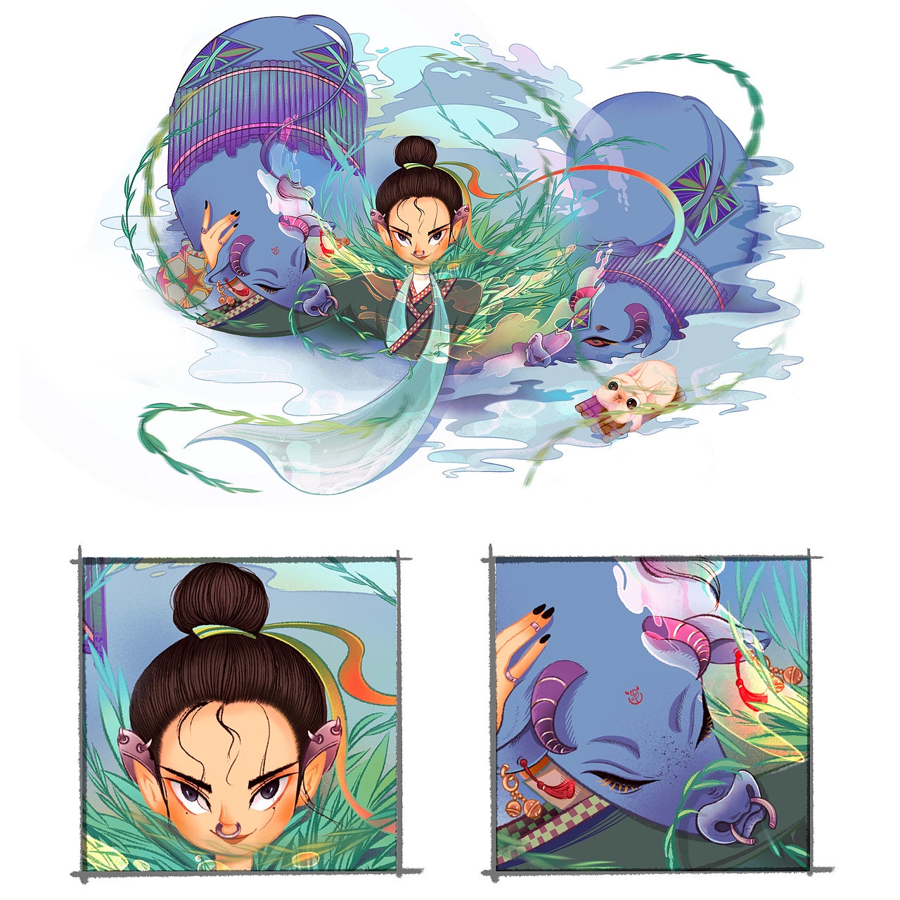 那就白底吧（图ZMjQ2MjU1MzM2） - 艺术插画 - 站酷设计师蟹懂原创素材 - 站酷ZCOOL