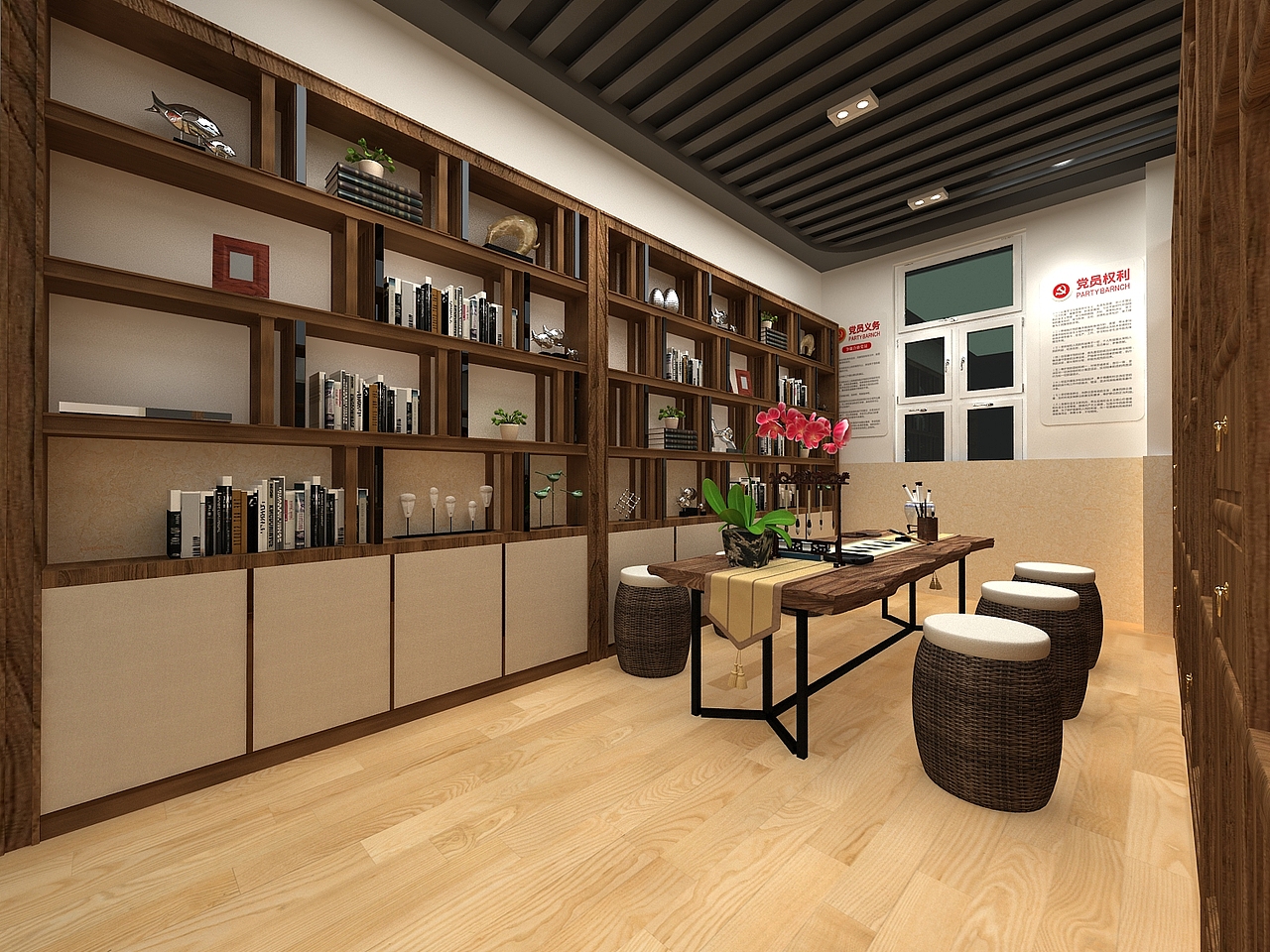 特殊学校党建展厅 效果图设计 办公区 3D（图ZMjA2NjM1MjUy） - 其他三维 - 站酷设计师设计狮Ming原创素材 - 站酷ZCOOL