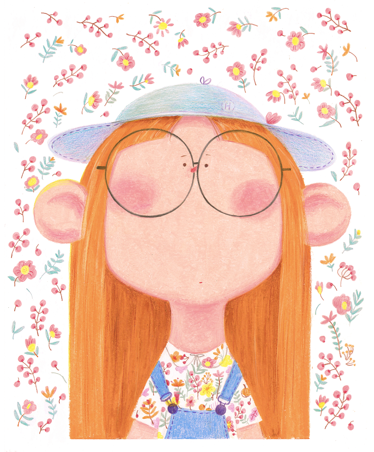 Big Face, Tiny Eyes -- Creamy Yellow（图ZMTQwODQ4MjUy） - 艺术插画 - 站酷设计师不得了的孙憨拿原创素材 - 站酷ZCOOL