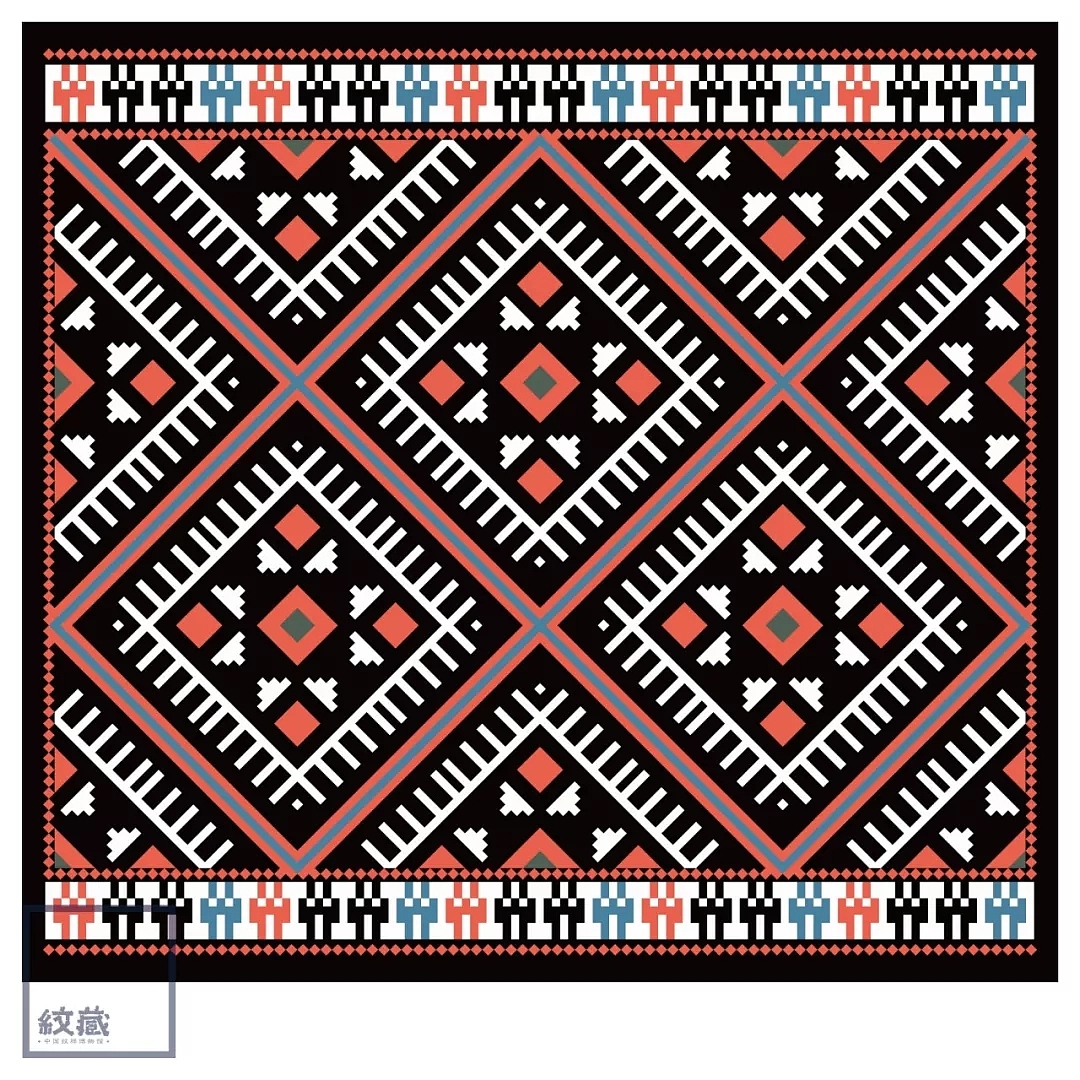 名称:八角花侗族织锦   编号:gzth036  民族:侗族  来源:服饰  年代