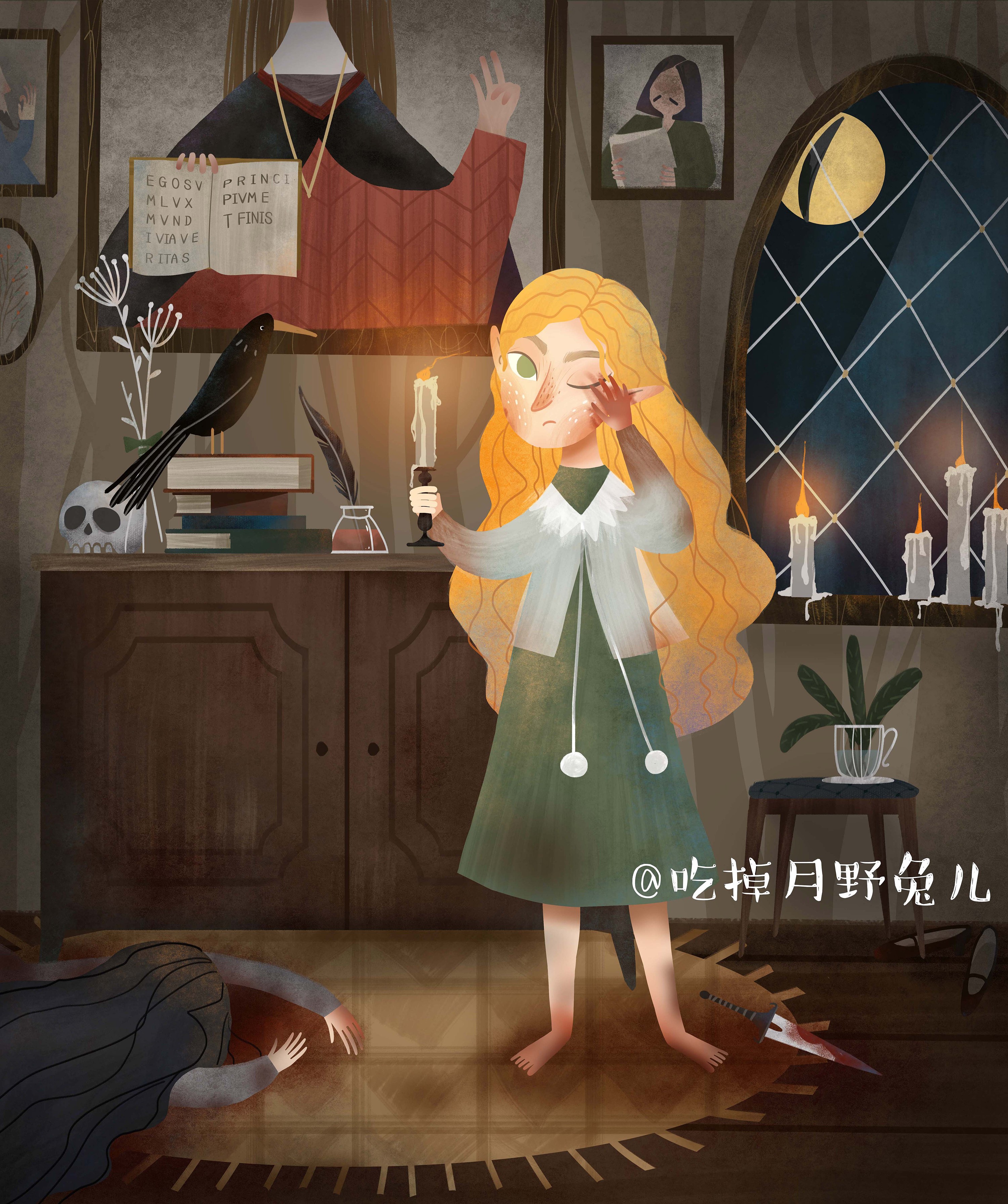 看名侦探柯南的脑洞-插画设计(4)|插画|儿童插画|吃掉月野兔 - 原创