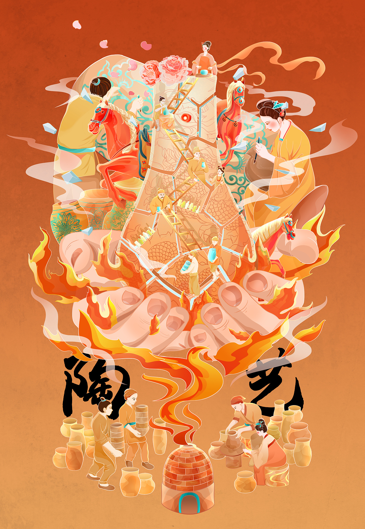 【国潮风插画】美食,非遗,节日|插画|商业插画|楚尔西 - 原创作品