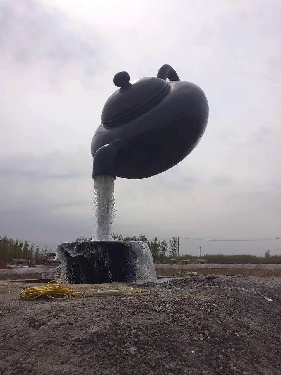 公园茶文化雕塑(图)